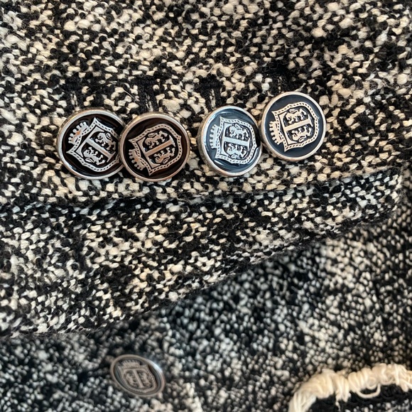 Tweed blazer Talbots black and cream - Picture 3 of 5